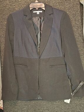 Women's Black Satin-Trim Blazer